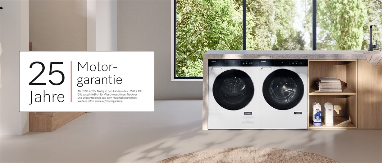Miele - 25 Jahre motorgarantie Miele - 25 Jahre motorgarantie